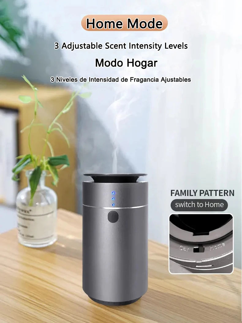 Smart Car Aroma Diffuser Auto Start Stop with Engine Quick Deodorizer Dual Mode for Home Vehicle Long Lasting Fragrance