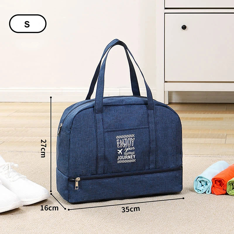Fashion Folding Travel Bag Women Travel Weekend Overnight Bags Large Capacity Hand Luggage Tote Duffel Accessor Supplies