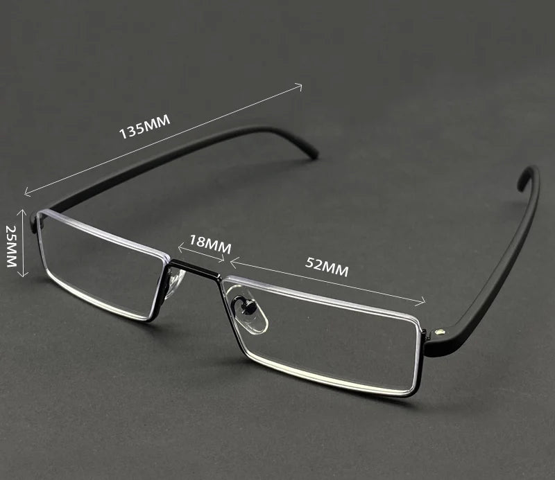 May Flower TR90 Presbyopic Glasses Man Blue Light Reading Glasses Men Metal Square Glasses For Sight Plus Lenses +1.75+2.25+2.75