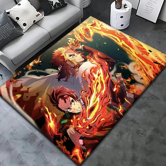 Anime Characters Carpet Living Room Home Decor Sofa Table Rug Anti Slip Chair Cushion Lounge Mat Picnic Camping Art