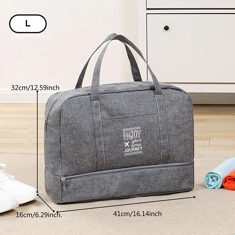 Fashion Folding Travel Bag Women Travel Weekend Overnight Bags Large Capacity Hand Luggage Tote Duffel Accessor Supplies