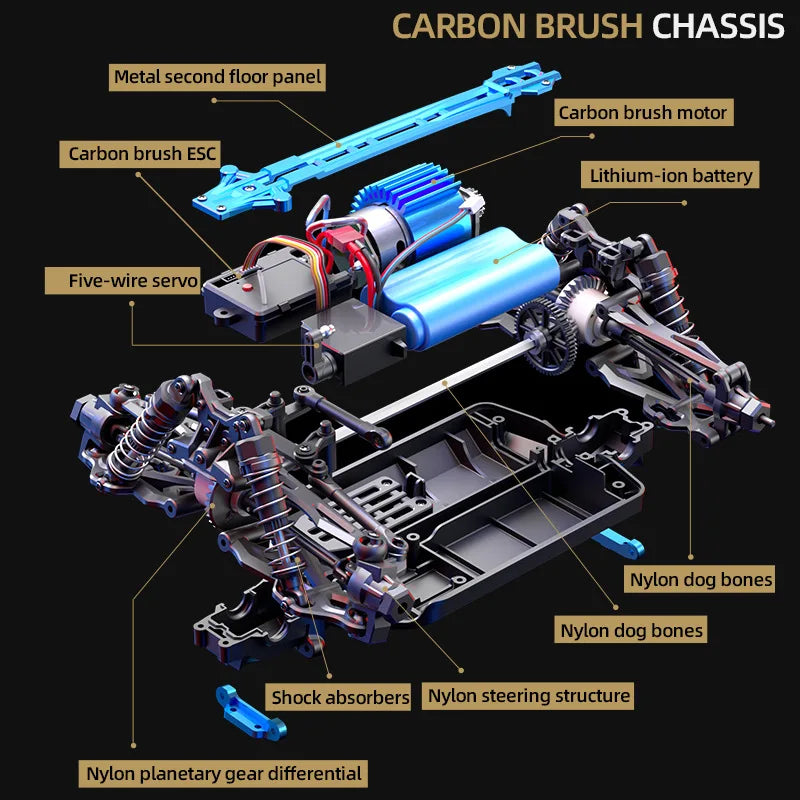 Dazzling Rc Cars Full-Scale Drift Racing Cross-Country High-Speed Remote Control Car Boy Electric Remote Control Toy Car Gift