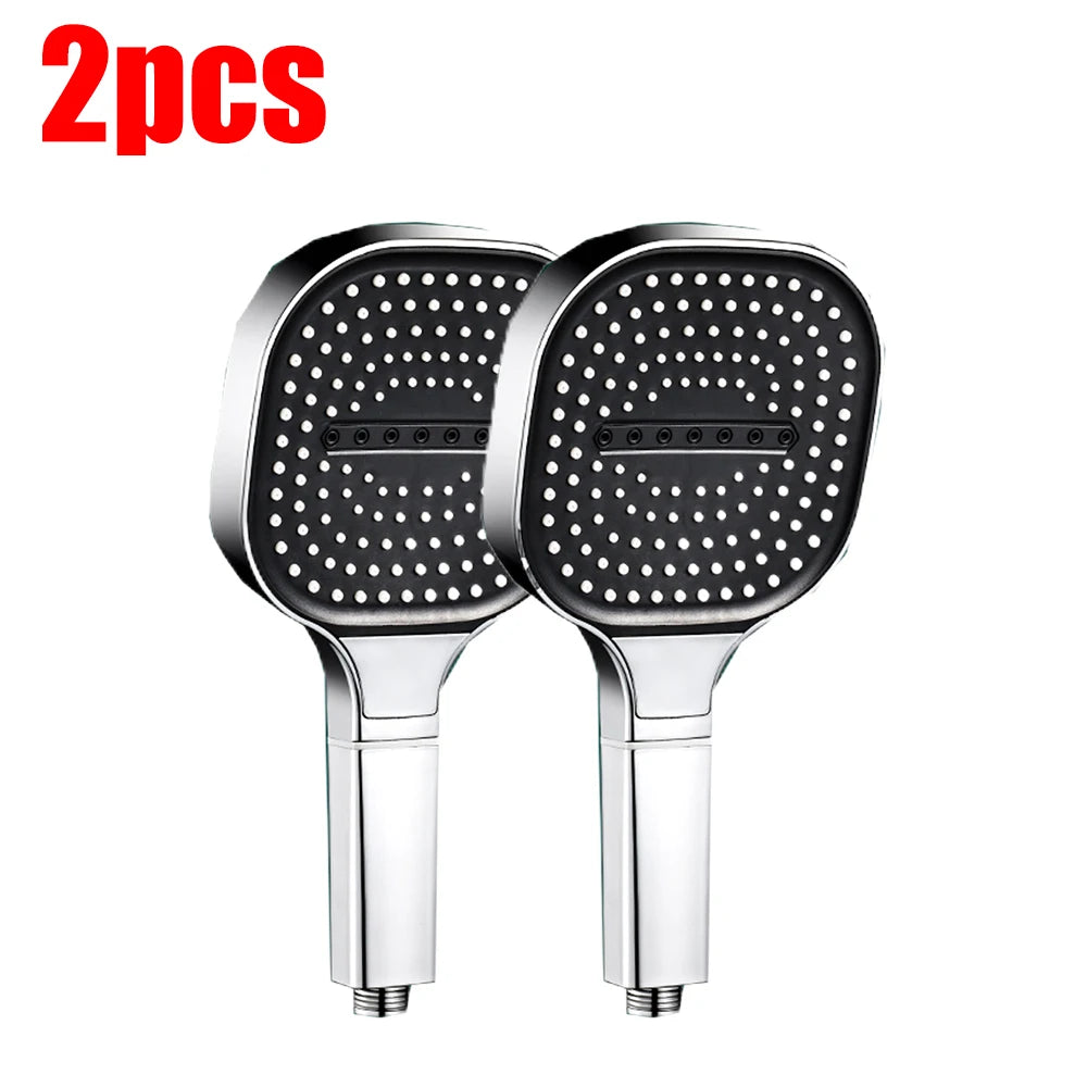 13cm Large Panel 3 Modes Shower Head High Pressure Massage Shower Head with Filter ABS Water Saving Bathroom Shower Nozzle
