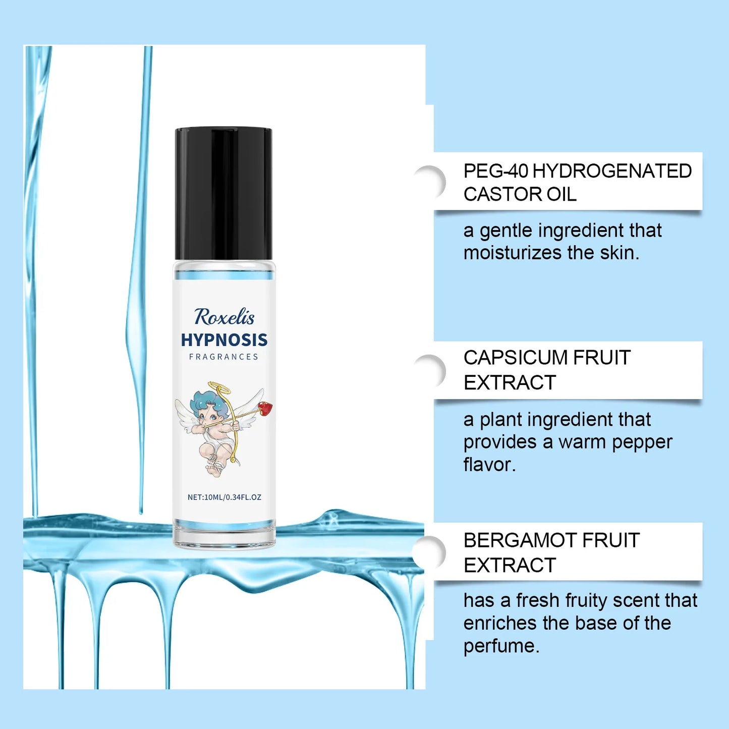 Roxelis Men's pheromone perfume fresh fragrance keep fragrance with you couple dating exudes charm men's niche perfume