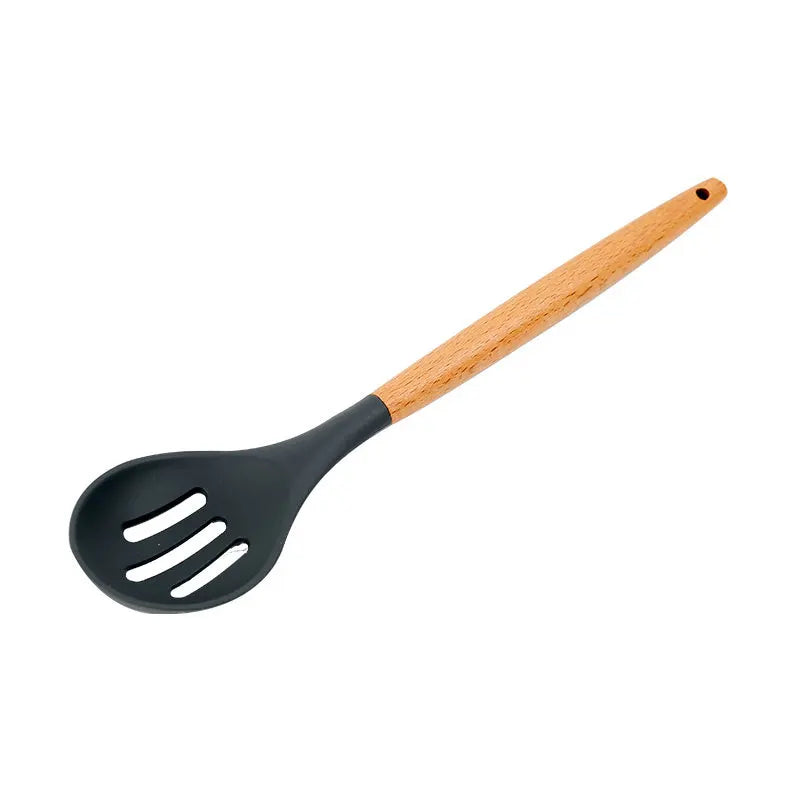 34-piece set of silicone shovel high-temperature-resistant household stir-frying shovel pot shovel kitchenware set soup spoon