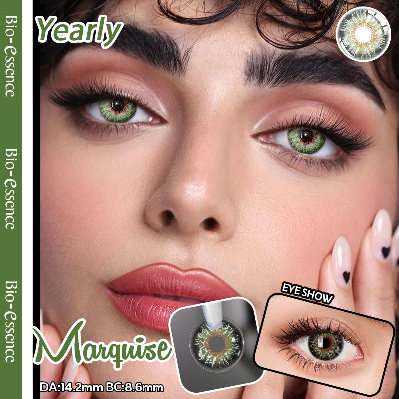 Bio-essence 1 Pair Colored Contact Lenses Natural Look Brown Eye Lenses Gray Contact Blue Lenses Fast Delivery Green Eye Lenses