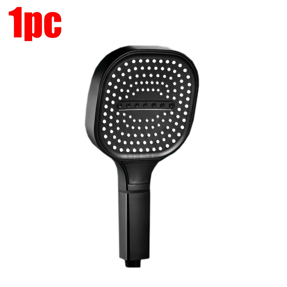 13cm Large Panel 3 Modes Shower Head High Pressure Massage Shower Head with Filter ABS Water Saving Bathroom Shower Nozzle