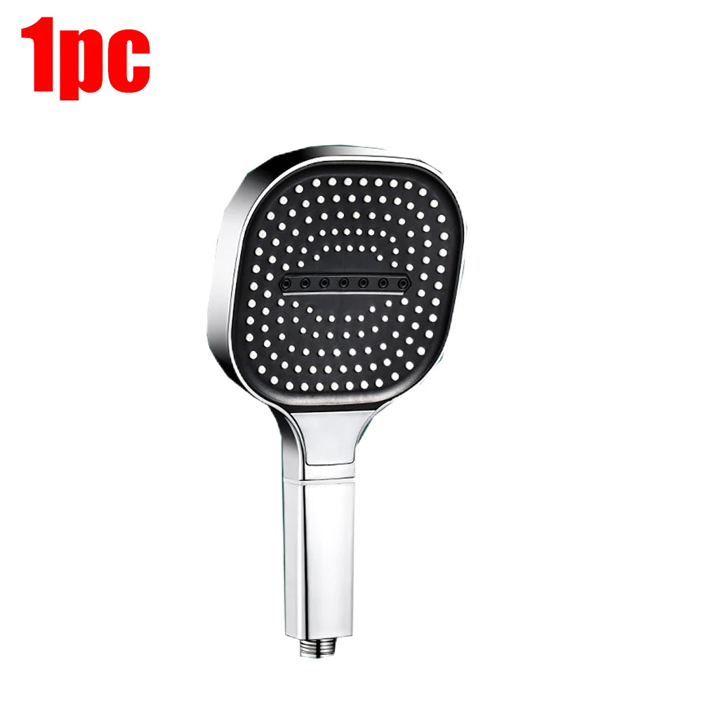 13cm Large Panel 3 Modes Shower Head High Pressure Massage Shower Head with Filter ABS Water Saving Bathroom Shower Nozzle