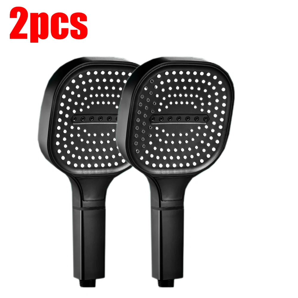 13cm Large Panel 3 Modes Shower Head High Pressure Massage Shower Head with Filter ABS Water Saving Bathroom Shower Nozzle