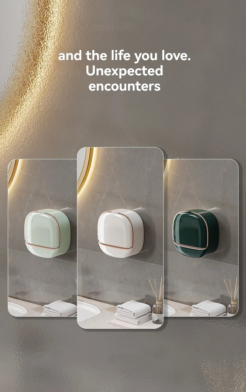 Waterproof Soap Box for Shower, Hanging Soap Holder with Drainage for Bathroom Storage