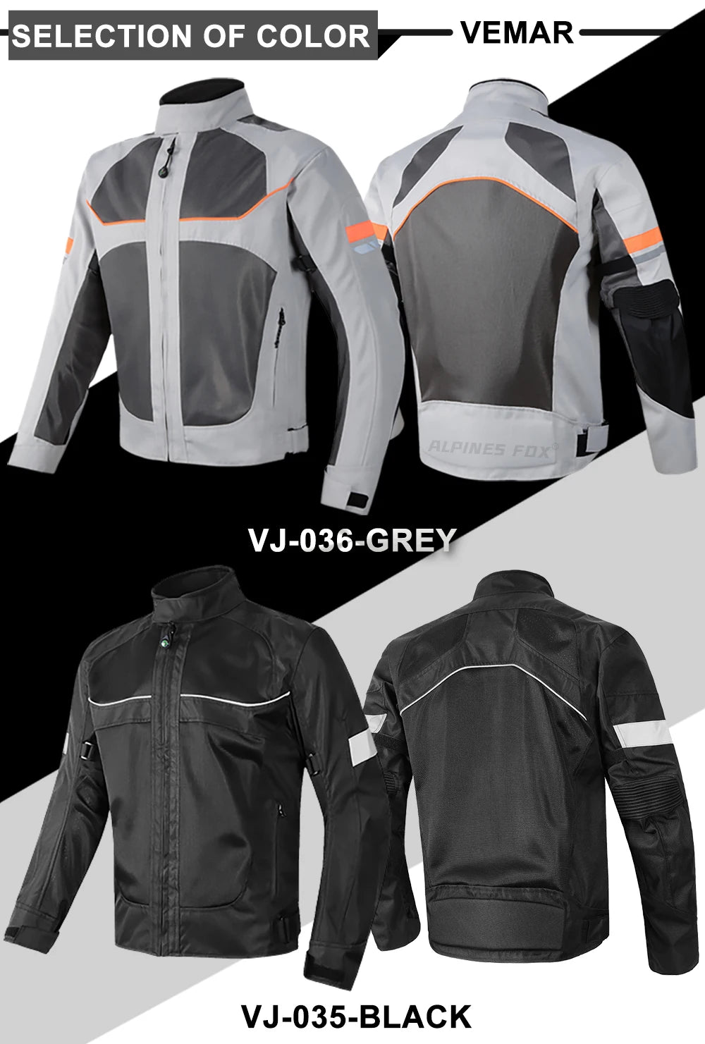 Vemar Summer Men Motorcycle Jacket Motocross Protective Gear Jacket Coat Male Racing Reflective Oxford Clothing Motorbike Jacket