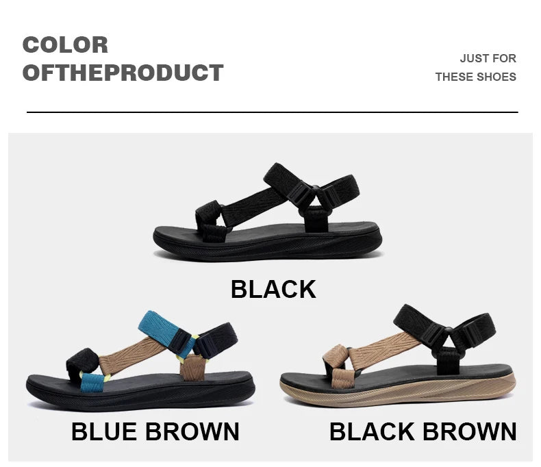 New Outdoor Wadable Sandals Man Arch Support Yoga Mat Insole Gladiator Open Toe Outdoor Beach Slippers Antiskid Durable Flat Men