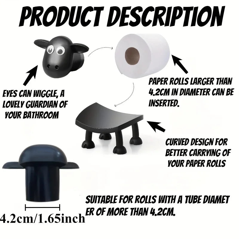 Cute Sheep Dog Shape Toilet Tissue Rack Free Standing Storage Roll Paper Holder Animal Shape Decorative Toilet Paper Racks 2025