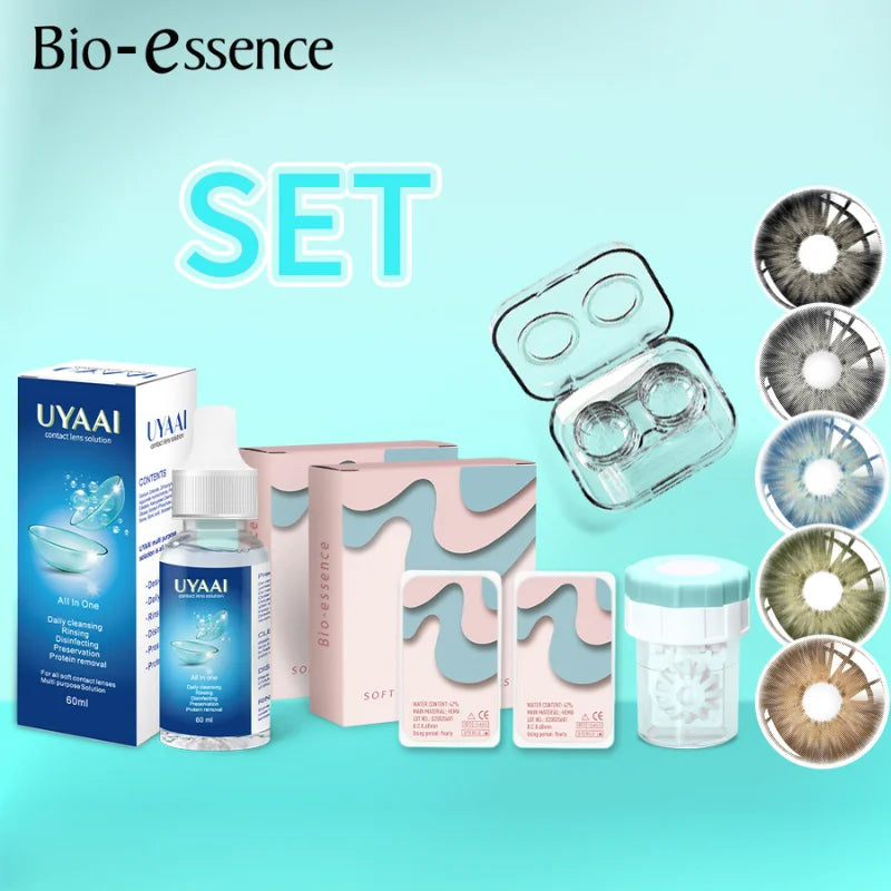 Bio-essence 1 Pair Colored Contact Lenses Natural Look Brown Eye Lenses Gray Contact Blue Lenses Fast Delivery Green Eye Lenses