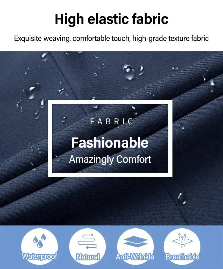 Korean Men's Suit Male Casual Slim Fit Business Jacket Spring Autumn Anti-Wrinkle Versatile Ultra-Thin Breathable High-Elastic