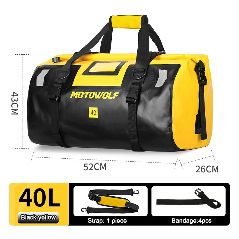 Waterproof Motorcycle Bag For K-TM 1290 BMW Yamaha 40/66L Large Capacity Outing Storage Package Moto Luggage Tailpack