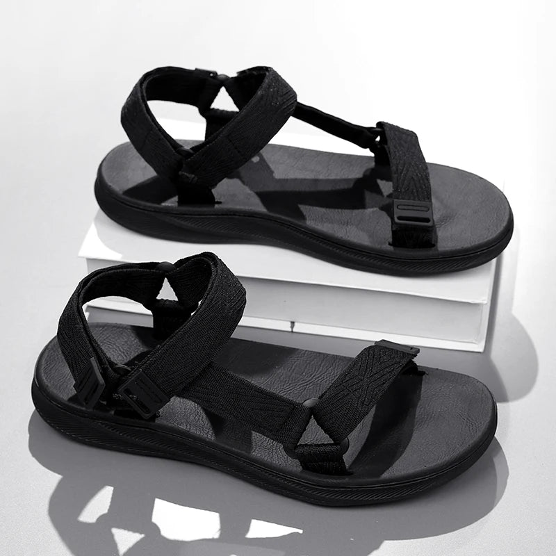 New Outdoor Wadable Sandals Man Arch Support Yoga Mat Insole Gladiator Open Toe Outdoor Beach Slippers Antiskid Durable Flat Men