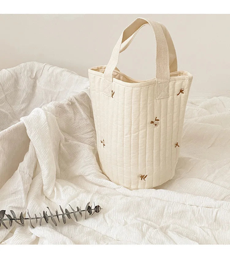 Baby Diaper Nappy Bag Quilted Stroller Bag for Mommy Portable Pram Handbags Mom Baby Item Organizer