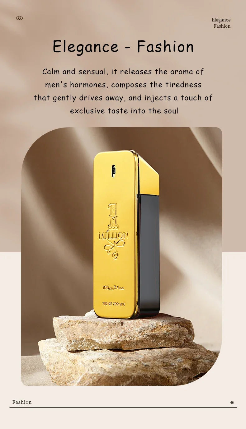 100ml Original Perfume Hombre Oil Body Spray Eau De Parfum Gift Million Gold Cologne Deodorants Lasting Strong Masculine Men