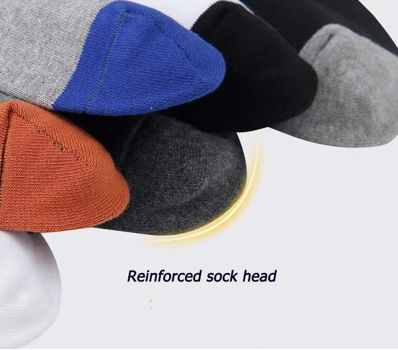 5 Pairs Apring And Fall Mens Sports Socks Summer Leisure Sweat Absorbent Comfortable Thin Breathable Basketball Meias EU 38-47