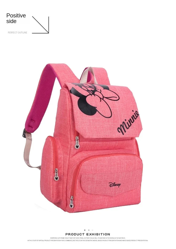 Disney Mickey Original New Diaper Bag Backpack Cartoon Baby Bag Large Capacity Baby Diaper Bag Multi Functional High Quality
