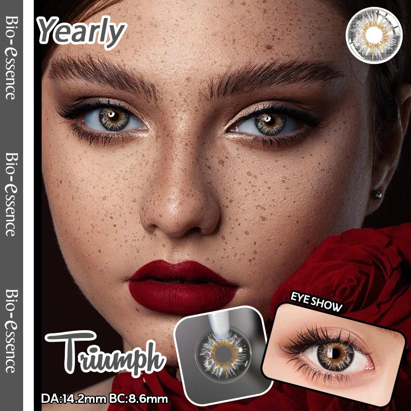 Bio-essence 1 Pair Colored Contact Lenses Natural Look Brown Eye Lenses Gray Contact Blue Lenses Fast Delivery Green Eye Lenses