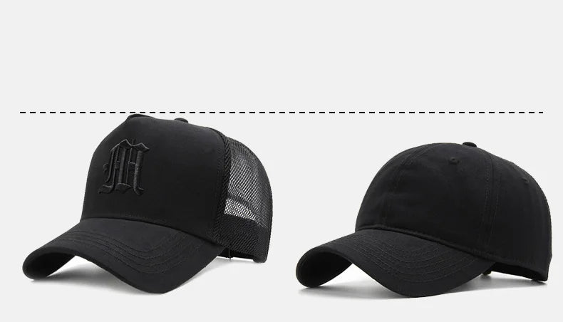 New Hat Men's Summer Thin High Top Baseball Cap Tide Big Head Fence Mesh Breathable Cap Sunscreen Sun Hat