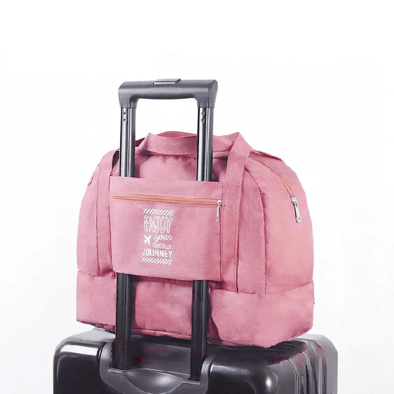 Fashion Folding Travel Bag Women Travel Weekend Overnight Bags Large Capacity Hand Luggage Tote Duffel Accessor Supplies