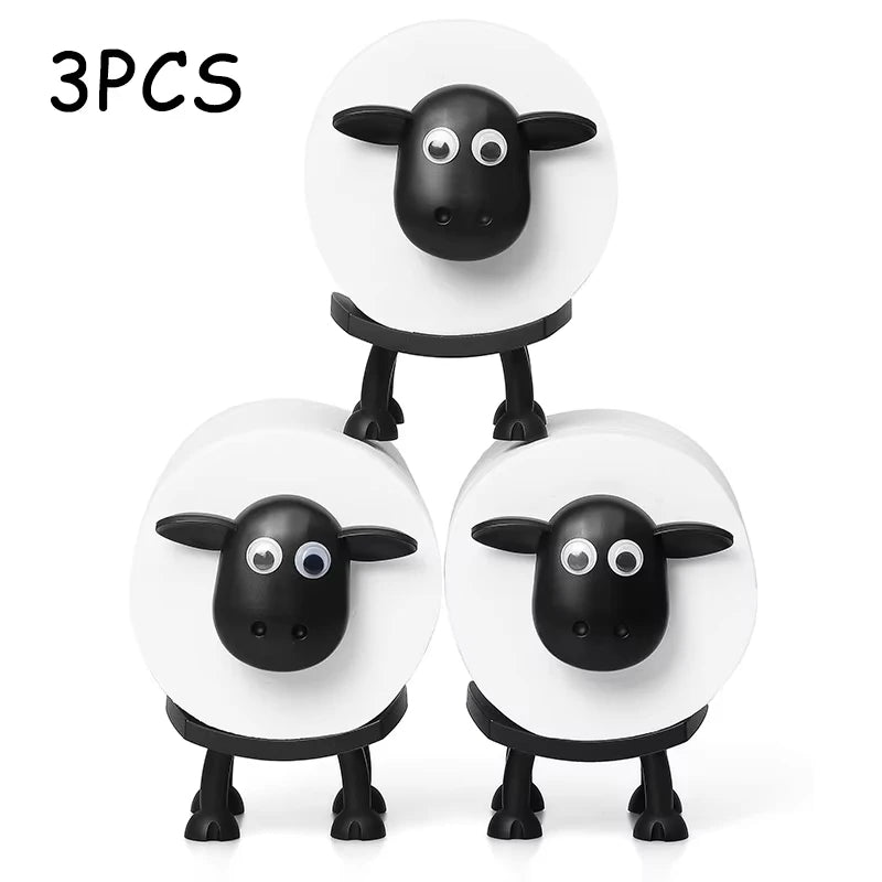 Cute Sheep Dog Shape Toilet Tissue Rack Free Standing Storage Roll Paper Holder Animal Shape Decorative Toilet Paper Racks 2025