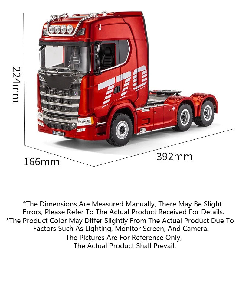 HUINA 1501 770S Alloy Tractor 19CH RC Truck 1/18 2.4G remote control Engineering Trailer Truck with Light and Sound Toys