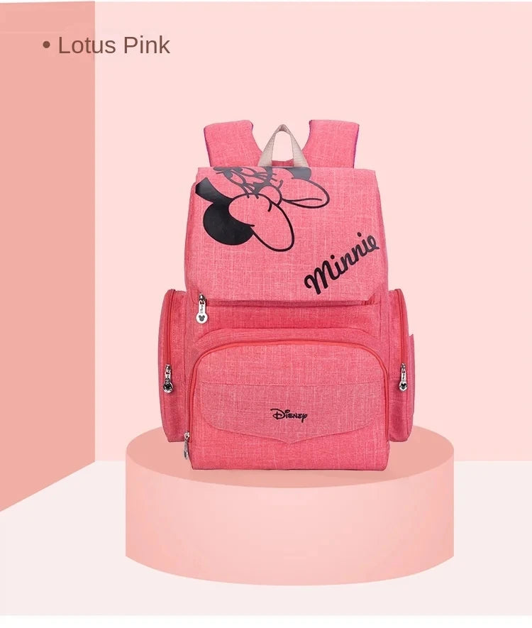 Disney Mickey Original New Diaper Bag Backpack Cartoon Baby Bag Large Capacity Baby Diaper Bag Multi Functional High Quality