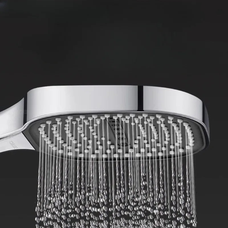 13cm Large Panel 3 Modes Shower Head High Pressure Massage Shower Head with Filter ABS Water Saving Bathroom Shower Nozzle