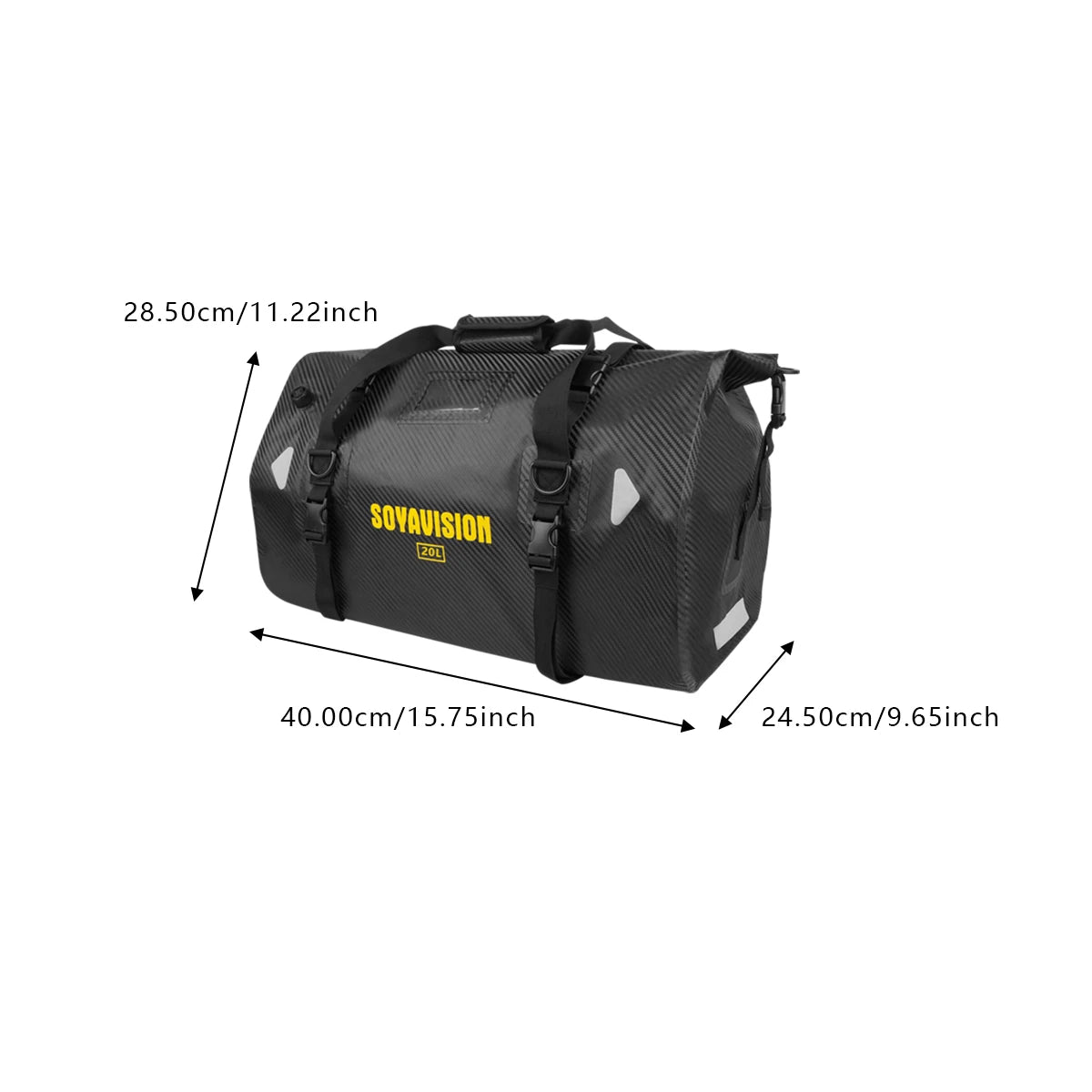 Motorcycle Dry Bag Waterproof Reflective Tail Duffle Bag Skiing Travel Hiking Camping Boating Riding Fishing Outdoor Luggage