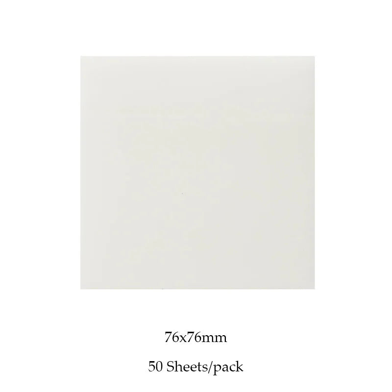 MOHAMM 50/100 Sheets Transparent Waterproof Posted It Sticky Note Pads Notepads Posits for School Stationery Office Supplies