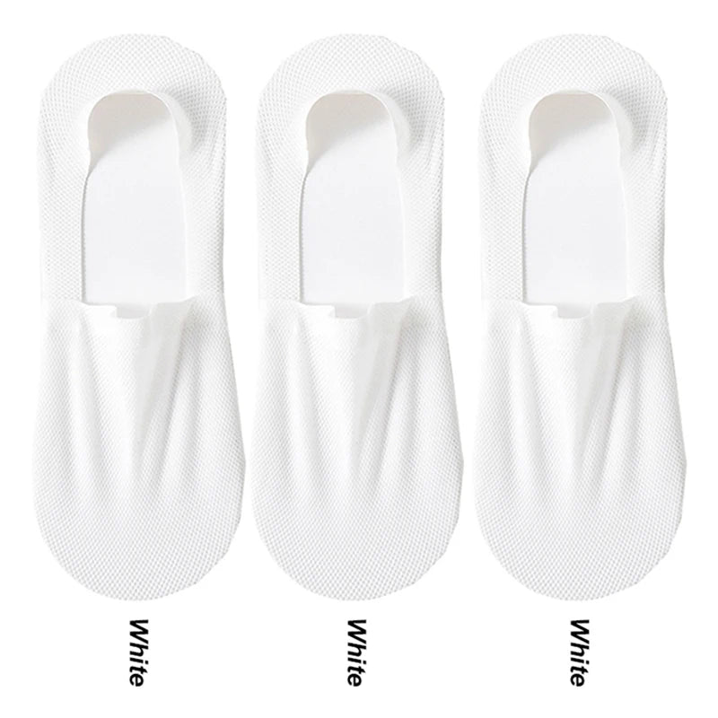 3Pair / Lot Men Boat Socks Fashion Summer Thin Invisible Sock Breathable Soft Casual Sox High Quality Elastic Mesh Sokken Meias