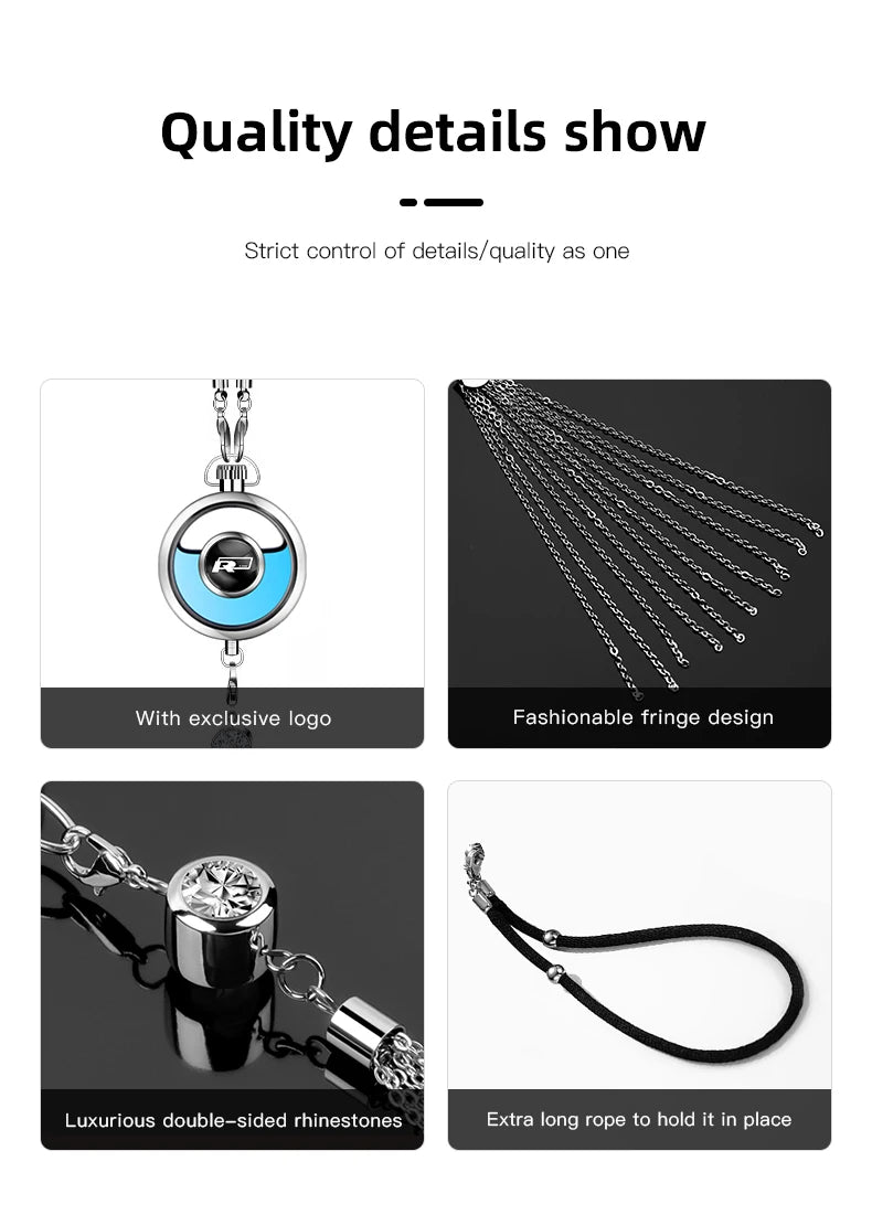 Car Accessories Perfume Pendant Air Freshener Hanging Diffuser For VW RLine Polo Beetle Jetta Tiguan GTI Golf Passat Scirocco T5