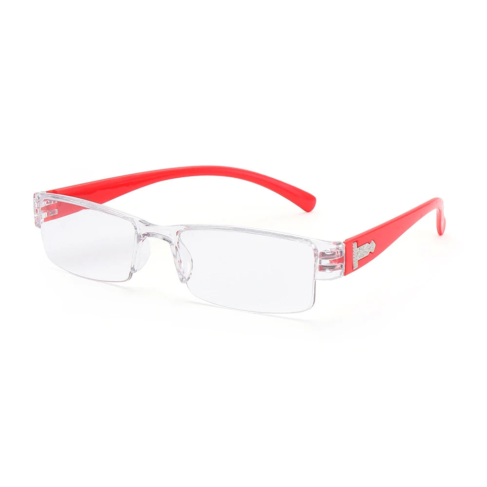 Korean Fashion Reading Glasses Men Women Clear Lens Half Frame Presbyopic Eyewear 1.0 1.5 2.0 2.5 3.0 3.5 4.0 for Reader