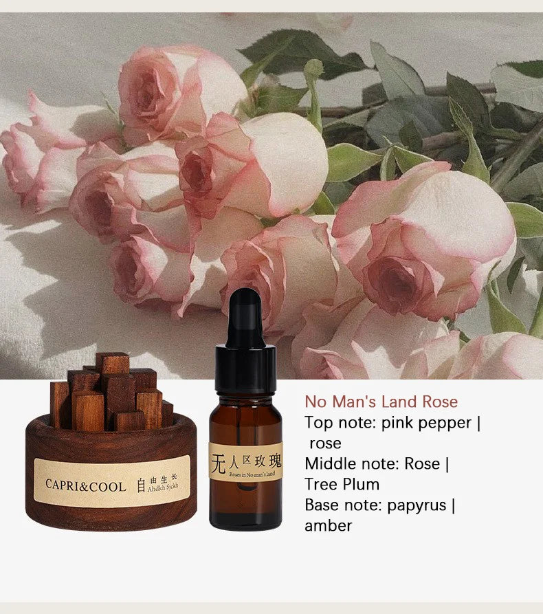 Fragrant Incense Natural Essential Oil Aromatherapy With Glass Dropper Black Walnut Wood Sticks Fragrance Car Air Freshener