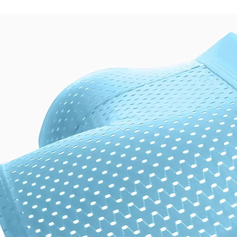 5Pcs/Men's Underwear Men's Panties Sexy Boxer Mesh Breathable Solid Color Briefs Thin Boxer Comfort Boxer Bamboo Hole Large Size