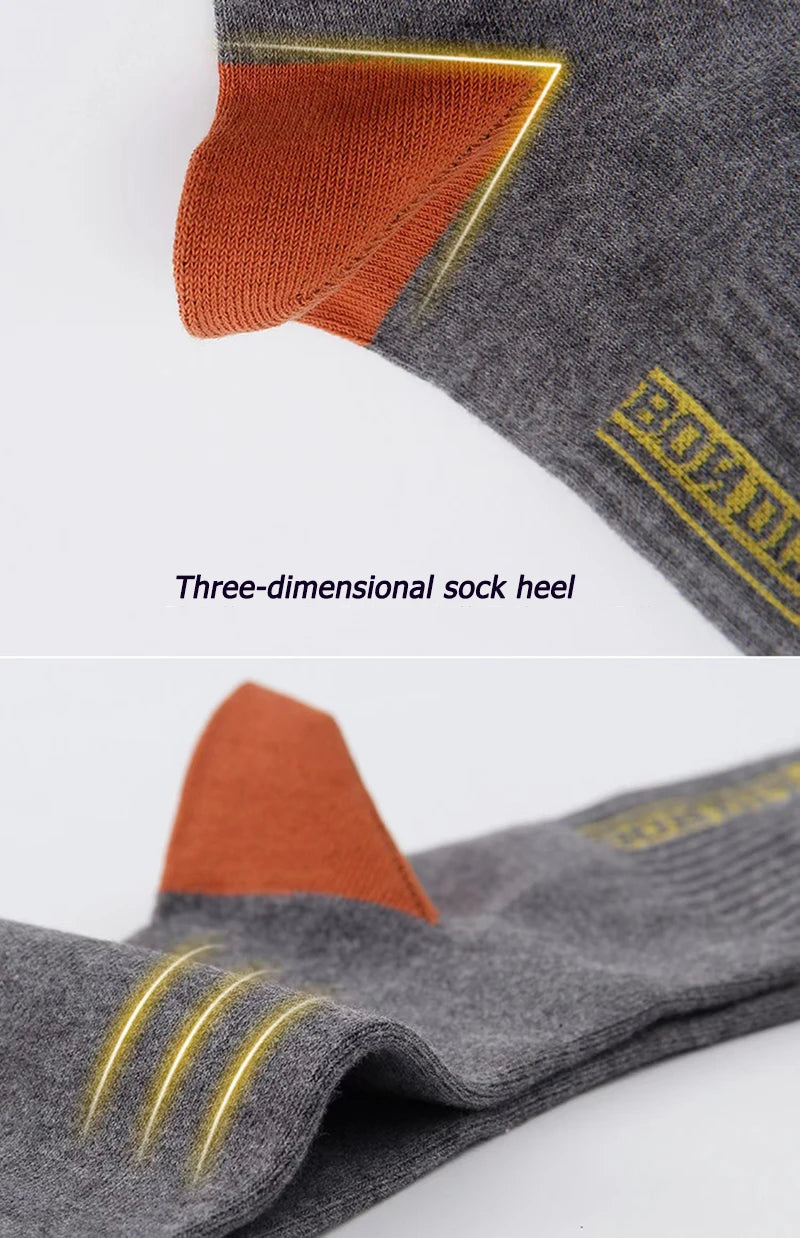 5 Pairs Apring And Fall Mens Sports Socks Summer Leisure Sweat Absorbent Comfortable Thin Breathable Basketball Meias EU 38-47