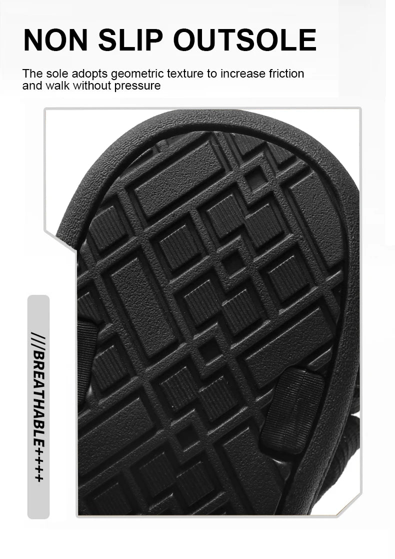 New Outdoor Wadable Sandals Man Arch Support Yoga Mat Insole Gladiator Open Toe Outdoor Beach Slippers Antiskid Durable Flat Men