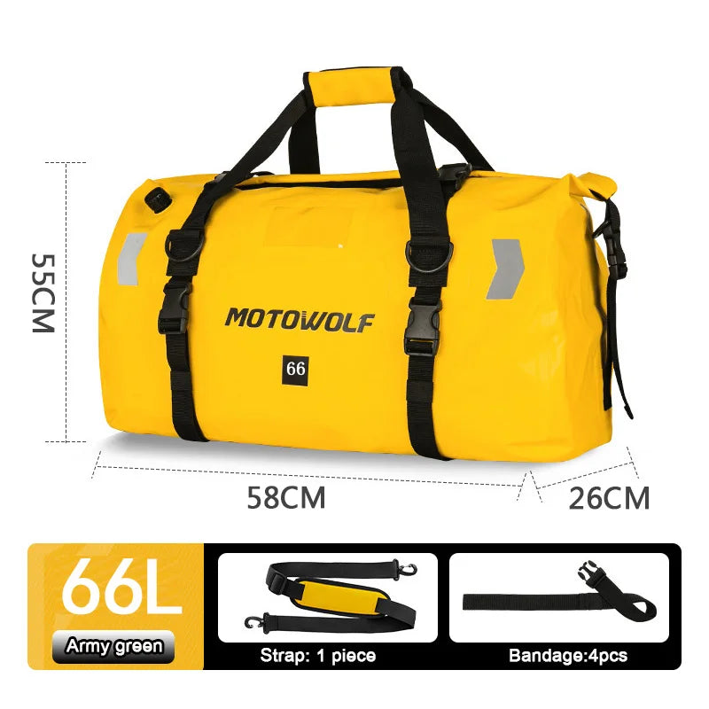 Waterproof Motorcycle Bag For K-TM 1290 BMW Yamaha 40/66L Large Capacity Outing Storage Package Moto Luggage Tailpack