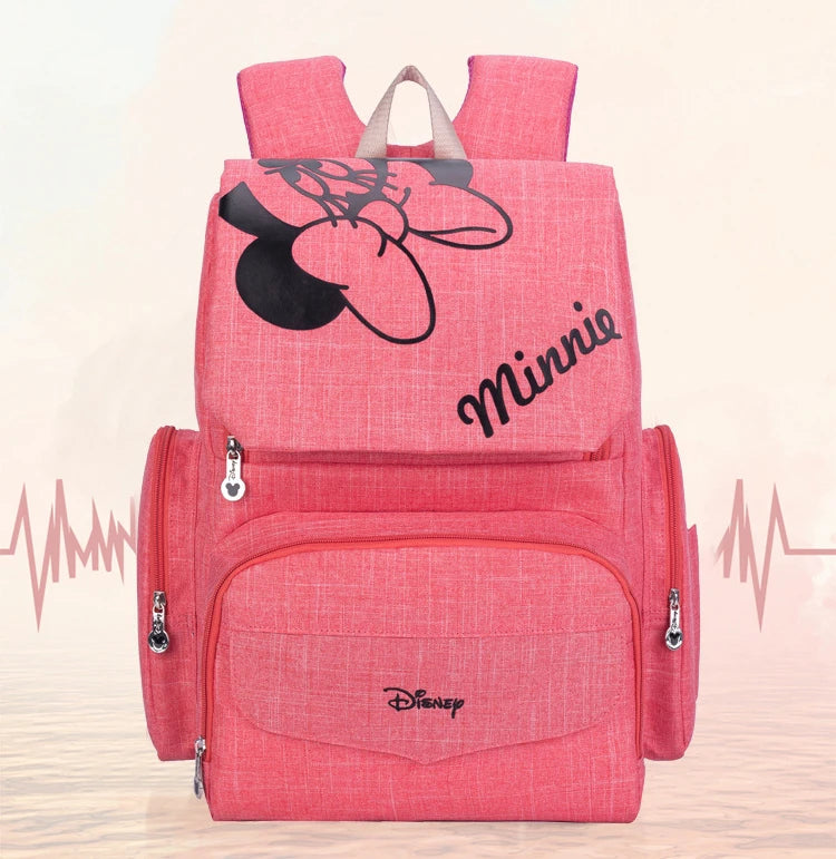 Disney Mickey Original New Diaper Bag Backpack Cartoon Baby Bag Large Capacity Baby Diaper Bag Multi Functional High Quality