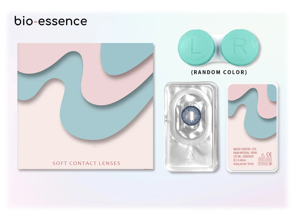 Bio-essence 1 Pair Colored Contact Lenses Natural Look Brown Eye Lenses Gray Contact Blue Lenses Fast Delivery Green Eye Lenses