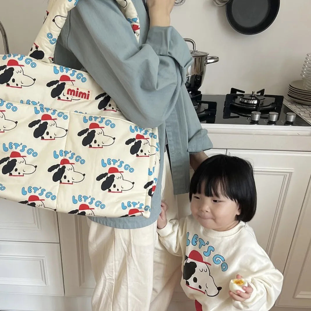Multi-functional Large-capacity Shoulder Bag Cute Baby Walking Mother and Baby Bag Light Going Out Mommy Bag Baby Supplies Bag