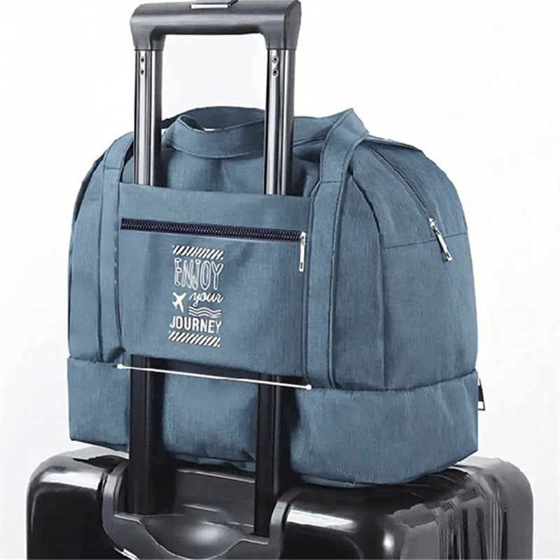 Fashion Folding Travel Bag Women Travel Weekend Overnight Bags Large Capacity Hand Luggage Tote Duffel Accessor Supplies