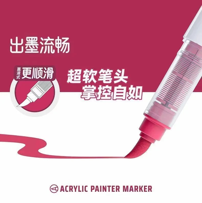 back to school accessories Aesthetic stationery graffiti Color markers acrylic marker Brush tip pens art supplies drawing pens