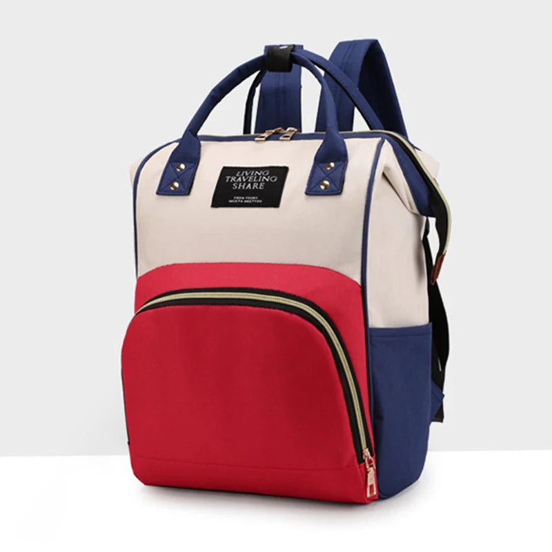 Large Capacity Canvas Mummy Bag Multifunctional Baby Bottle Thermal Insulation Travel Storage Bag Fashion Mummy Bag Hanging Bag