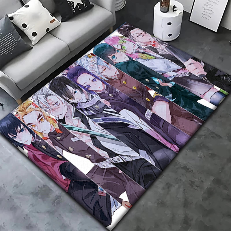 Anime Characters Carpet Living Room Home Decor Sofa Table Rug Anti Slip Chair Cushion Lounge Mat Picnic Camping Art