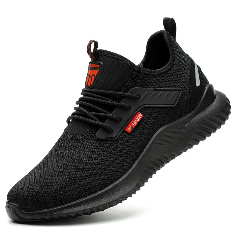 Safety Shoes Men With Steel Toe Cap Anti-smash Men Work Shoes Sneakers Light Puncture-Proof Indestructible Shoes Tactical Boots